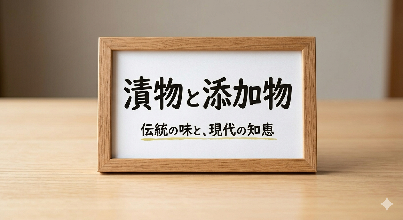 漬物と添加物の基礎知識と安全性判断｜仕入れ基準完全ガイド